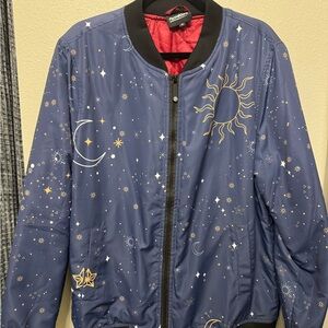 FreshHoods Navy Blue Celestial Bomber Jacket